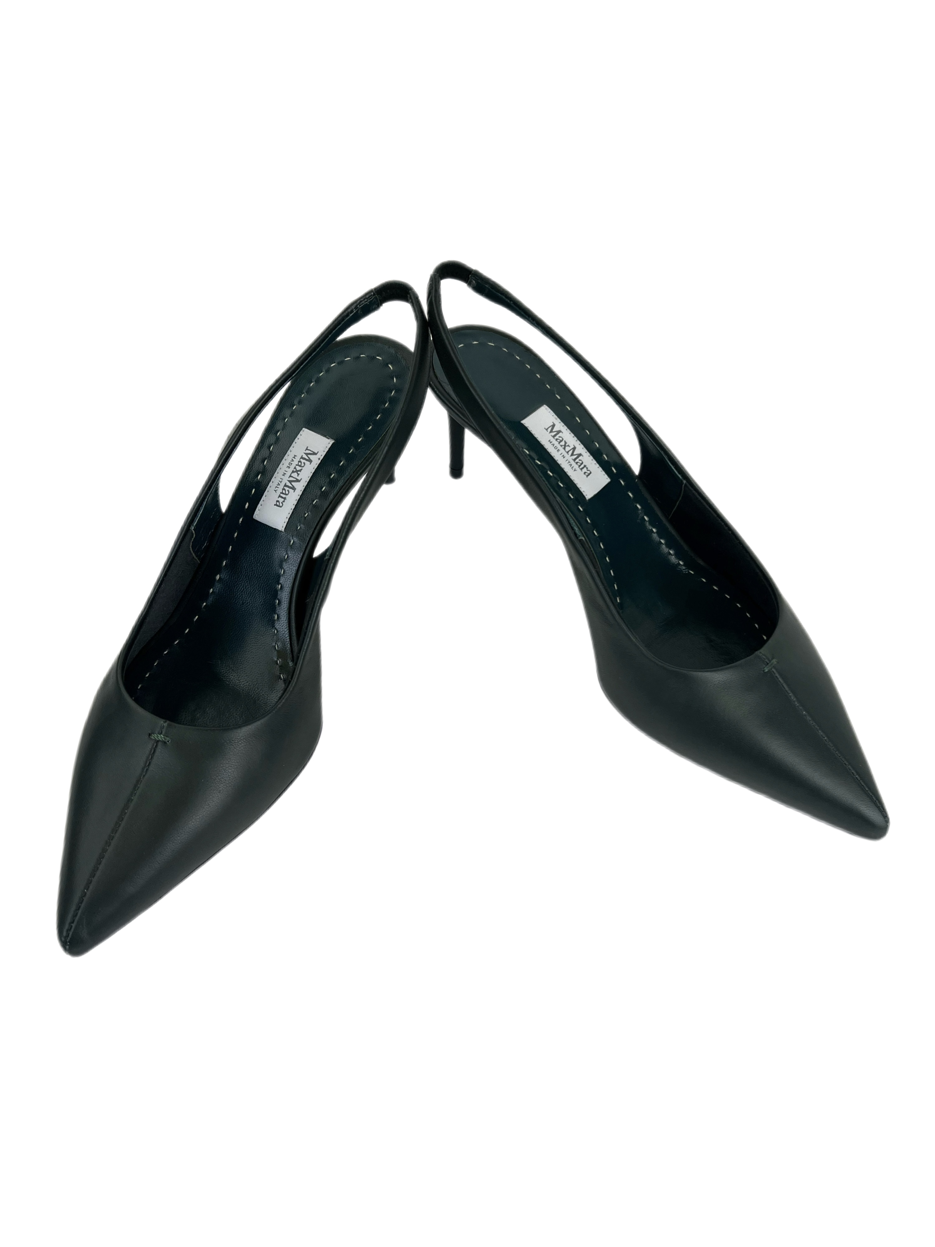Max Mara Women's Giada Sally Leather Slingback Pumps Size 6